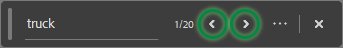 Search result arrows in the newspaper search box