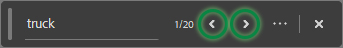 Search result arrows in the newspaper search box